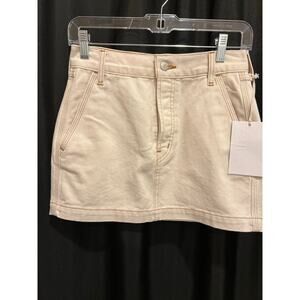Etica NWT Cream denim Skirt